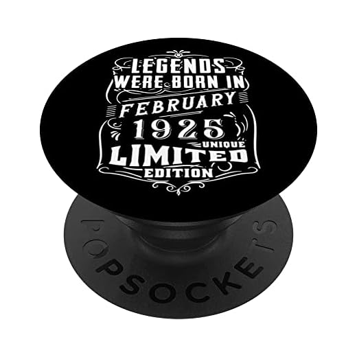 Cumpleaños Febrero 1925 Edición Limitada Regalo February PopSockets PopGrip Intercambiable