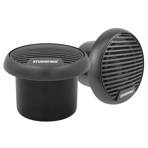 STUDIOFINIX Sistema de Altavoces coaxiales Impermeables de 3 Pulgadas para Coche, Furgoneta, camión, Tractor, Caravana, Caravana (Gray)