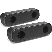 Belgrade Parts & Service, Inc. X2 Reinforced Rubber Rectangular 2 Hole 7-78inch x 2-38inch x 2inch Molded Dock Bumper Semi Commercial Truck Trailer Chassis Flatbed, Black X2