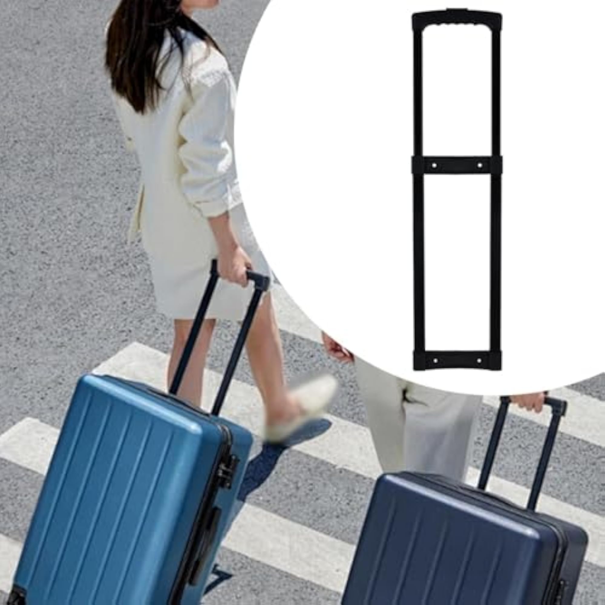Replacement Travel Luggage Extendable Handle Black