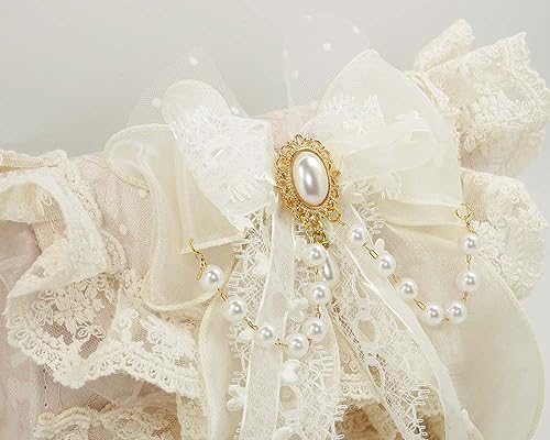 Lolita Purse White Victorian Sweet Lace Bowknot Shoulder Bag for Women2