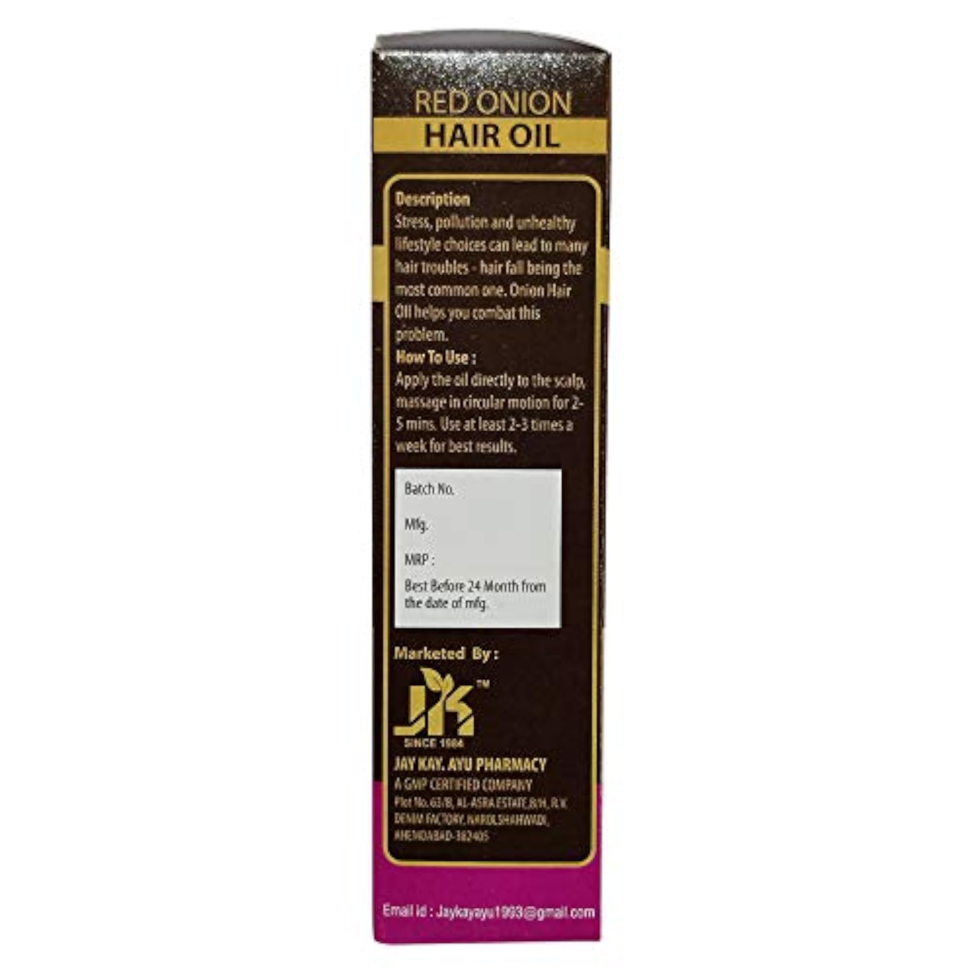 Red Onion Hair Oil, 100ml x Pack of 8