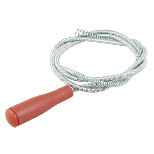 Herramienta limpiadora de tuberías para fregadero con resorte enrollado y agarre de plástico Ruilogod, 2,2 metros miniatura 1