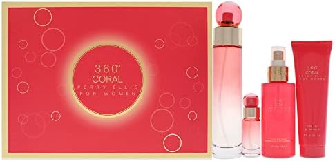 Perry Ellis Fragrances Perry Ellis 360 Coral for Women - 4-piece Gift Set, 3.4 Fl Ounce