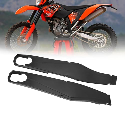 1 Paar Motorrad-Schwingenschutz Links Rechts Staubdicht ABS-Material Hinterradschwingenschutz-Abdeckungssatz Kettenschutz Motorradzubehör für EXC 125 200 250 300 350 400 450 500
