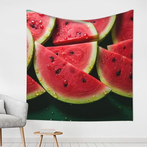 LHDGBWC Hermoso tapiz de sandía para dormitorio, decoración de pared, tapices estéticos, 152 x 101 cm, decoración de pared, pósteres, tapiz bohemio para sala de estar, dormitorio, decoración del hogar
