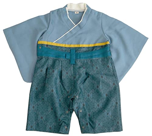 (ポッケポッシュ)Pokke Poche 袴ロンパース 布帛 袴 ロンパース ベビー 着物 和服 袴カバーオール 男の子【ws22a006rp】90cm ネイビー