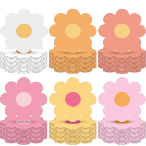 120Pcs Floral Napkins Decorative Disposable Colorful Daisy Birthday Decorations Groovy Boho Party Napkins Daisies Dinner Napkins for Birthday Baby Shower Wedding Tea Party Supplies