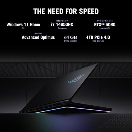 Image of ASUS ROG Strix G16 (2025) Gaming Laptop, Intel 16-Core i7-14650HX, NVIDIA GeForce RTX 5060, 64 GB DDR5, 4 TB SSD, 16 inch FHD+ 16:10 165Hz /3ms Display, Wi-Fi 7, Windows 11 Pro, w /Accessories