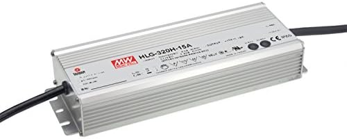 Mean Well HLG-320H-24 Power Supply, Switching, Single Output, 320 W, 24V at 13.3 A, 8.86" L x 2.67" W x 1.52" H