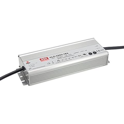 Mean Well HLG-320H-24 Power Supply, Switching, Single Output, 320 W, 24V at 13.3 A, 8.86" L x 2.67" W x 1.52" H Cover