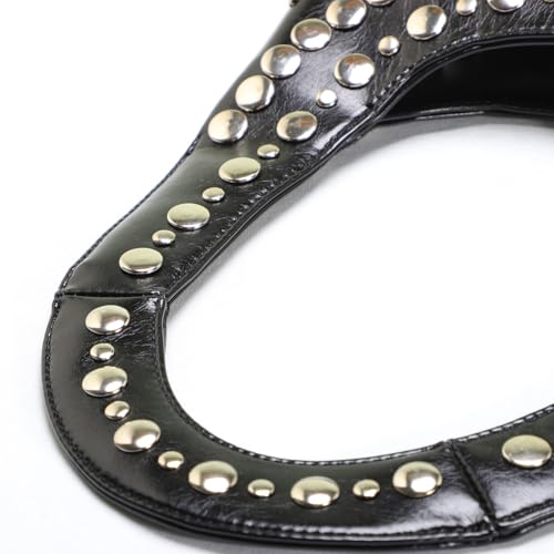 CUXVA Studded Purses Y2k Shoulder Bag 90s Punk Women Small Shouder Purse PU Leather Designer Handbags4