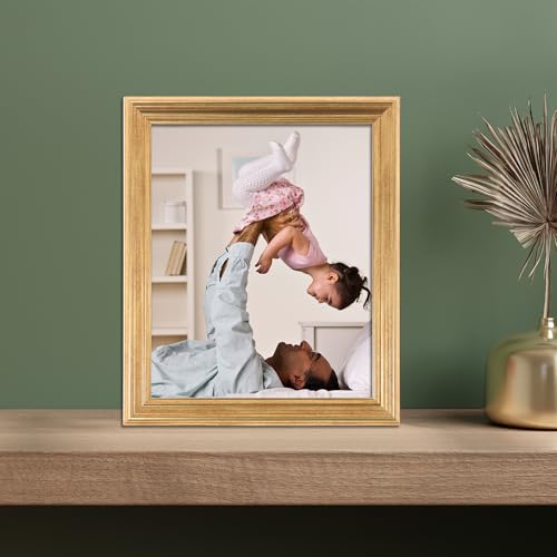 Image of Lawrence Frames 536280 Sutter Gold 8x10 Picture Frame