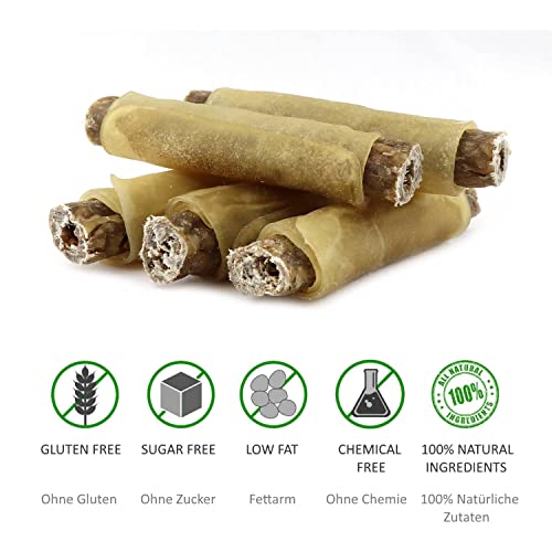 DOGBOSS 100% Natur gefüllte Kaurollen in verschiedenen Größen und Geschmack (10er Probierset 13 cm)