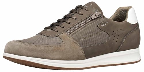 Geox Homme U Avery A Basket basse noire respirante et confortable en cuir