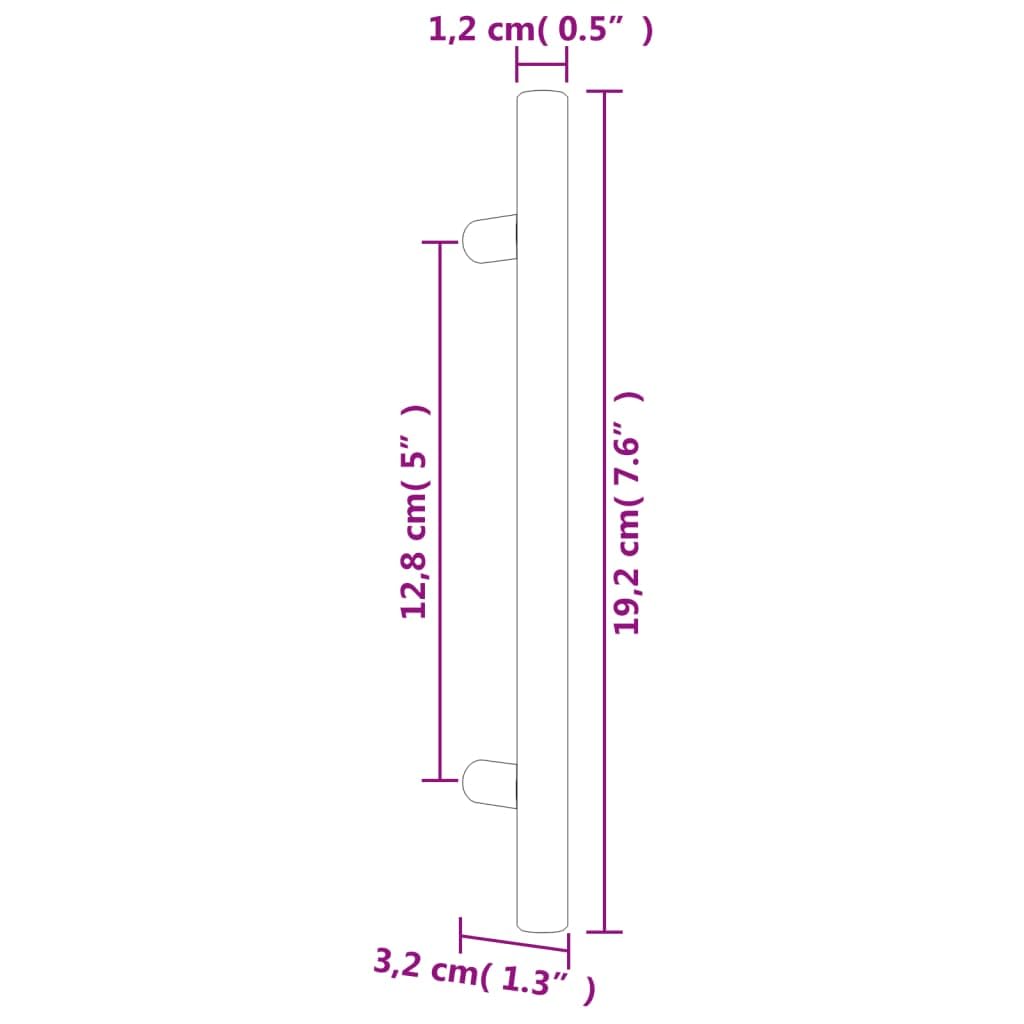 Maniglie per Mobili 20 pz Nere 128 mm in Acciaio Inox,Maniglie Moderne,Maniglie Cassetti,Maniglie per Mobili-3203605
