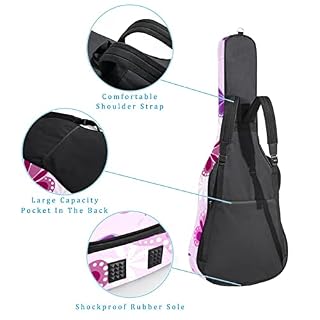 Hondank Housse de transport étanche pour guitare avec bandoulière réglable Motif triangle abstrait, Multicolor 03, 42… - Les Beatles, Paul McCartney, John Lennon, RIngo Starr, George Harrison Hondank Housse de transport étanche pour guitare avec bandoulière réglable Motif triangle abstrait, Multicolor 03, 42… – Image 3