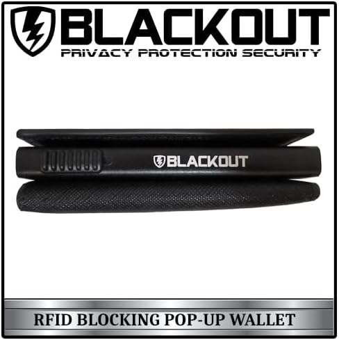 BLACKOUT RFID Blocking Pop Up Wallet Credit Card Holder With Secure Magnetic Closure