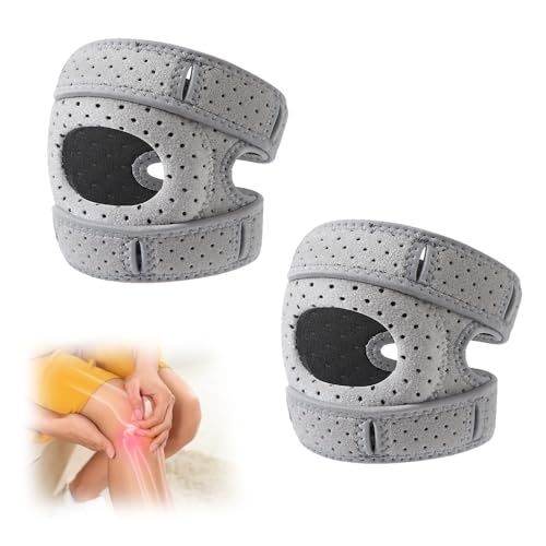 Mtlhbcg Wellness Lot de 2 genouillères pour arthrose, genouillères d'entraînement, soutien du genou réglable, attelle de genou respirante, idéale pour la course, le sport et la danse