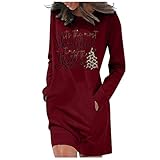 NBXNZWF Funny Christmas Dresses for Women Plus Size Long Sleeves Relaxed Fit Ugly Christmas Dresses Holiday Outfit