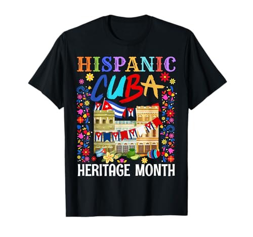 Ideas de trajes de bandera cubana para mujeres y bandera hispana de Cuba Camiseta