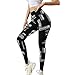 UYSA Legging à motifs pour femme avec nœud taille haute - Legging de gym à effet tenseur de fessier - Tendance - Sans couture - Pour le yoga, le fitness, Noir , L