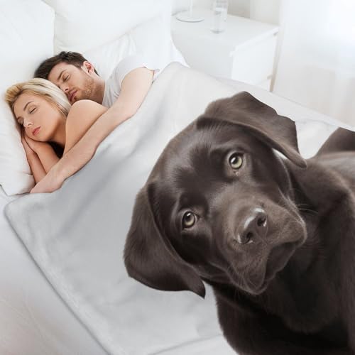 Couverture flanelle imprimé chien jeté de lit ultra doux 177x203
