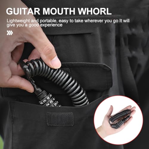 Candado de cable para bicicleta Healifty con combinación miniatura 4