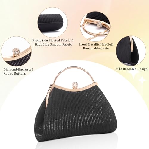 Image of Evening Purses for Women Sparkly Handbags with Chain Womens Evening Bag for Wedding Party Prom