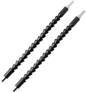 Maexus Flexible Drill Bit Extension - Magnetic Hex Soft Shaft, Flexible Screwdriver Extension for Connect Drive Shaft Tip Drill Bit Kit Adaptor (2 Pcs)