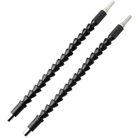 Maexus Flexible Drill Bit Extension - Magnetic Hex Soft Shaft, Flexible Screwdriver Extension for Connect Drive Shaft Tip Drill Bit Kit Adaptor (2 Pcs) Cover
