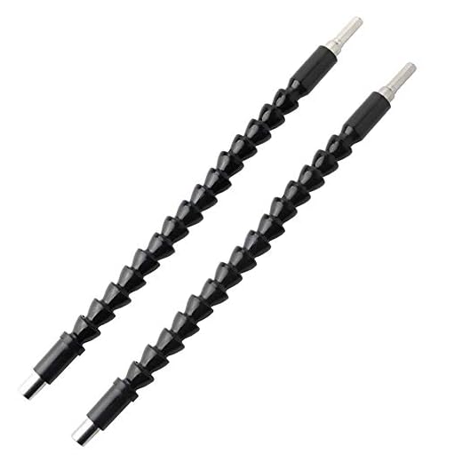 MAEXUS Flexible Drill Bit Extension, Explore Flexible Extensions for Drills, Flexible Shaft Extension Bits, Magnetic Hex Soft Shaft Flexible Screwdriver Kit for Father's Day Fine Finish (2 Pcs)