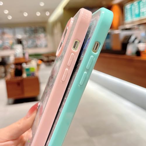 Image of VONZEE for iPhone 15 Plus Clear Glitter Butterfly Case, Cute Bling Sparkle Shiny Soft TPU Bumper Shockproof Women Girls Slim Protective Phone Cover for iPhone 15 Plus 6.7 inch,Mint Green