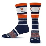 For Bare Feet NCAA VIRGINIA CAVALIERS Friday Dress Sock Team Colors Large