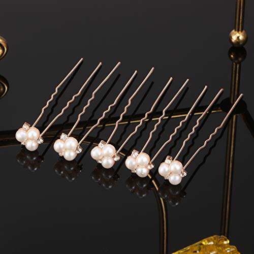 Willbond WILLBOND-HAIR PINS-13 18 Pcs Pearl Hair Pins Bridal Hair Accessories Pearl Crystal Bobby Bridal Hairpin Wedding Hair Accessories Pearl Hair Pins thumb #4