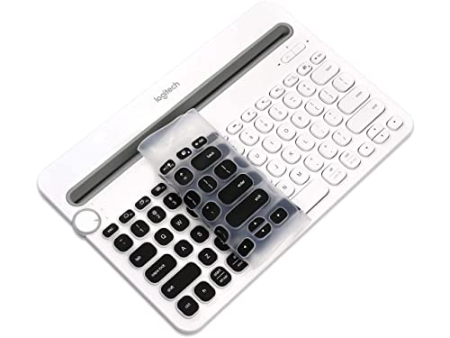 Image of iFyx Keyboard Cover Skin for Logitech Bluetooth Multi-Device Keyboard K480 Cover Ultra Thin Protective Skin (Black)