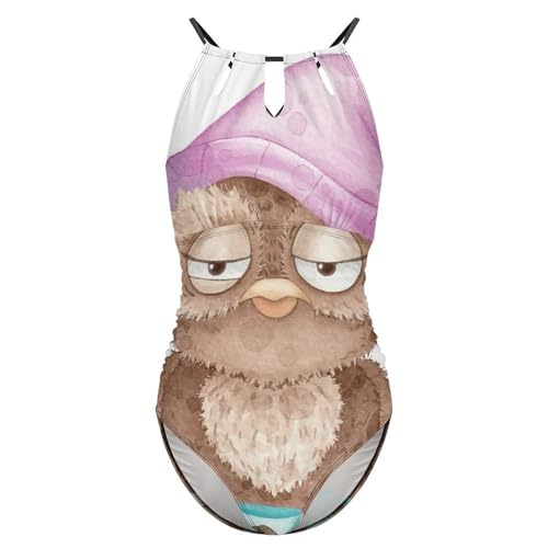 Monokini hibou une pièce maillot de bain sculptant de haute qualité
