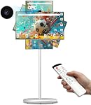 OFD 27 inch Portable TV on Wheels Gen 2nd,6+128GB Storage,Swivel Rotation Touchscreen Monitor 100% sRGB Android 15 OS,Rolling TV with 4K Webcam,9000mAh Battery,Remote Control,EDLA-Certified,Off White