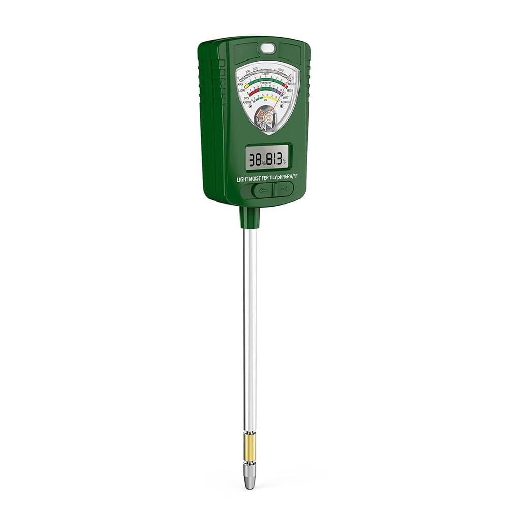 UDSKNV[KSL Moisture Light PH Fertility Temperature Humidity Soil Tester Meter 7 in 1 Garden Farm Indoor Outdoor for Plants Tool