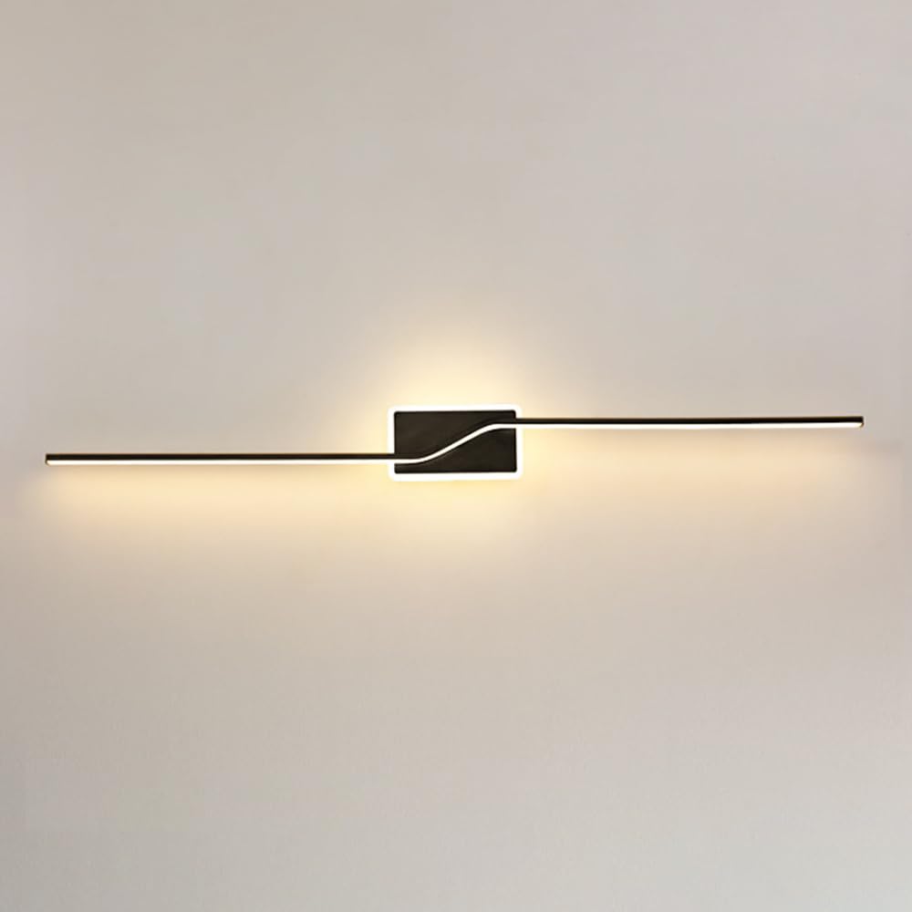 SXSCARKX Modern Linear Wall Sconce 3000K LED Sconces Lighting Aluminum Light Minimalist Style Long Strip Lamp for Bedroom Living Room Bathroom Hallway