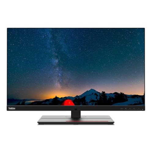 Image of Lenovo ThinkVision P27u-20 with Asset Tag, 27 inch UHD (3840x2160) IPS Display, Anti-Glare 16:9