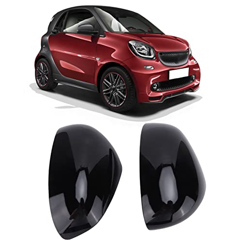 Coques de rétroviseur pour Smart Fortwo style urbain noir brillant - 2