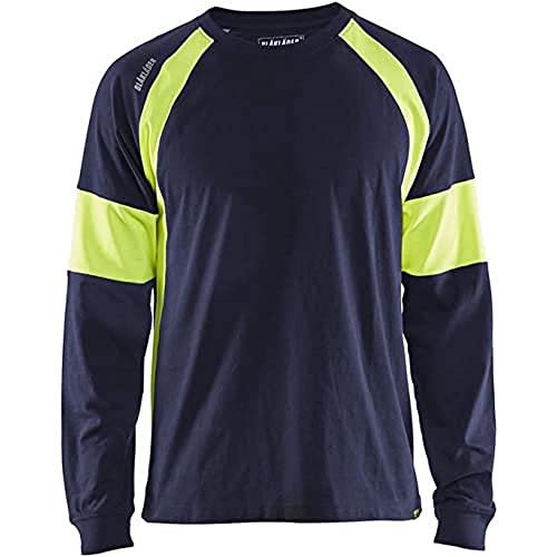Camiseta alta visibilidad de manga larga Blaklader con protección térmica y contraste azul
