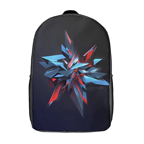 Cartable mode adolescent et sac à dos 17 pouces imprimé 3D fille garçon Facettes