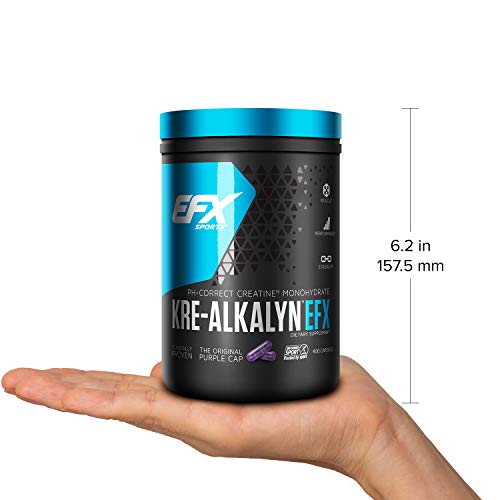 EFX Kre-Alkalyn | PH Correct Creatine Monohydrate | Patented Formula, Gain Strength, Build Muscle & Enhance Performance - 400 Capsules / 200 Servings - Image 4