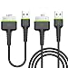 30-Pin to USB Sync and Charging Cables for Apple iPhone 4/4s, iPhone 3G/3GS, iPad 1/2/3, iPod1/2/3/4 -2 PCS (Black)