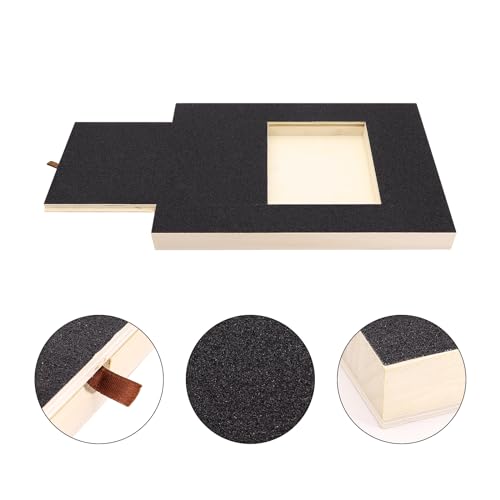 Yuhtech Kratzbrett für Hunde, Nägel schärfendes Brett mit Leckerlibox