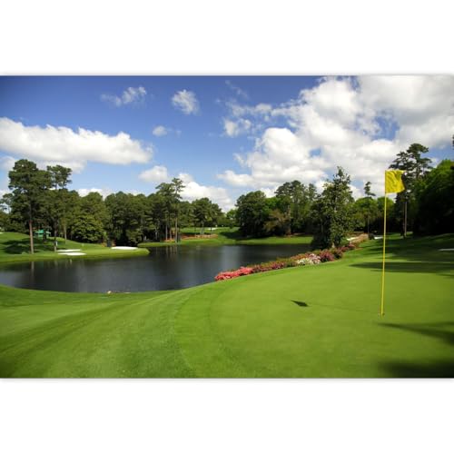 Pnylzzyxh Toile fond terrain golf 15x10pi fête anniversaire