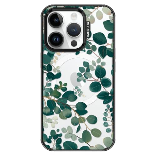 Coque antichoc iPhone 14 Pro avec protection militaire compatible MagSafe Eucalyptus