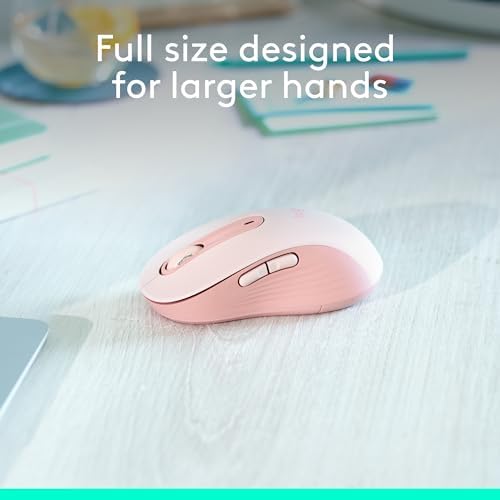 Logitech Signature M650 L Full Size Wireless Mouse - for Large Sized Hands, 2-Year Battery, Silent Clicks, Customizable Side Buttons, Bluetooth, for PC/Mac/Multi-Device/Chromebook - Black - 2